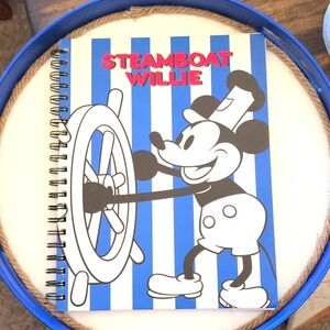 Steamboat Willie Hard Cover Spiral Notebook